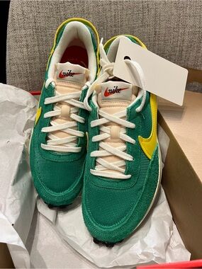 Nike Green & Yellow Waffles Low-Top